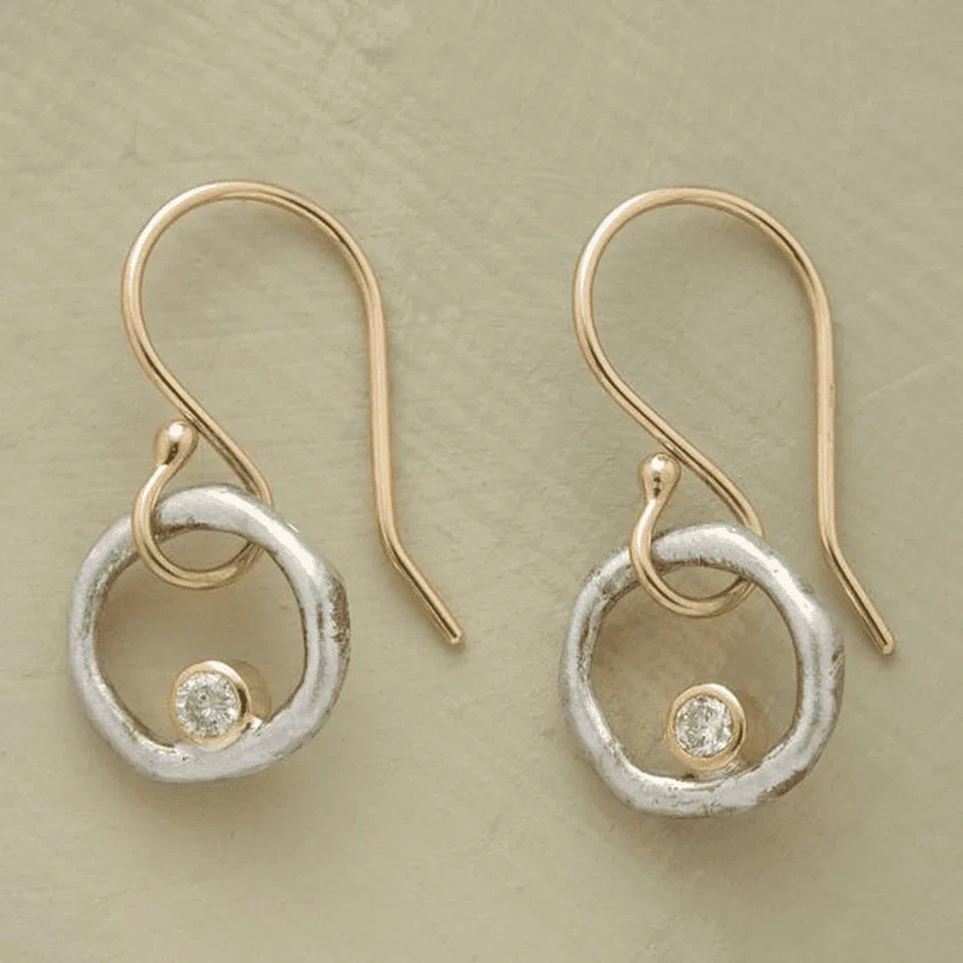 Retro Gold and Silver Earrings