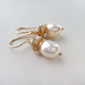 Golden Thread Pearl Vintage Earrings