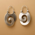 Retro Irregular Silver Earrings