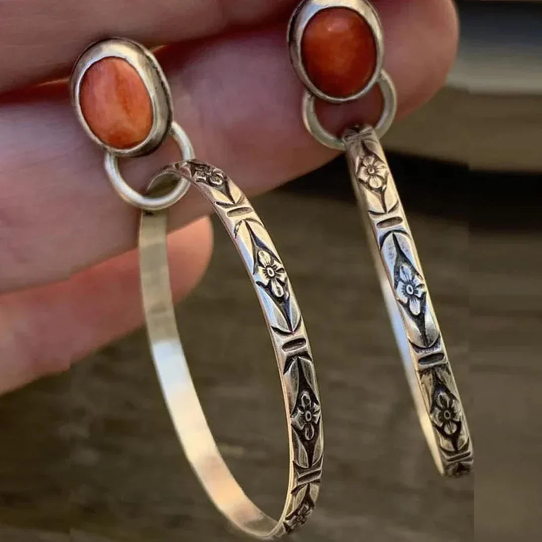 Vintage Onyx Boho Chic Earrings