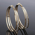 Retro Gold Hoop Earrings