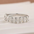Oval Cut Half Eternity Wedding Ring