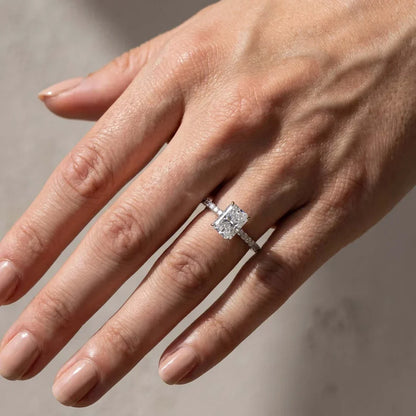 Radiant Cut Travel Ring for Everyday Wear