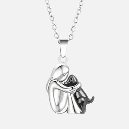 Forever in Your Heart - Dog Hug Pendant Necklace