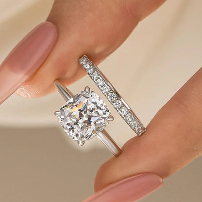 Cushion Cut Bridal Ring Set