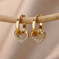 Bright Gold Heart Earrings