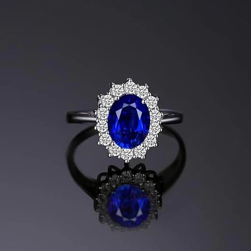 Classic Sapphire Halo Ring