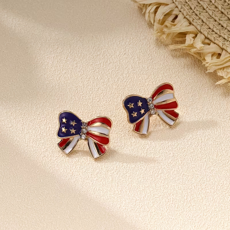 Liberty Bow of Stud Earrings