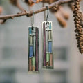 Mozaic Silver Vintage Earrings
