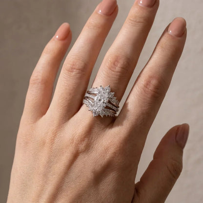 Classic Oval Cut Bridal Ring Set