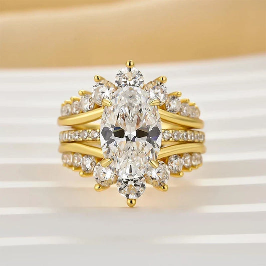 Classic Oval Cut Bridal Ring Set