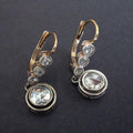 Vintage Zirconia Gold Earrings
