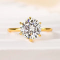 Moissanite Round Cut Promise Ring