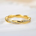 Moissanite Twist Eternity Wedding Ring