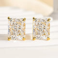 Classic Radiant Cut Women's Stud Earrings