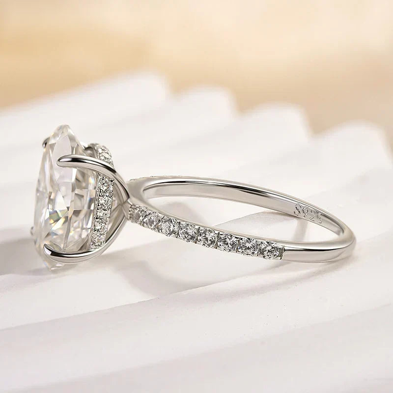 Oval Cut Promise Ring for Women