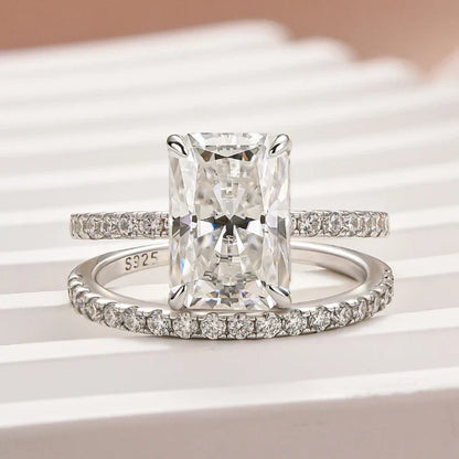 Radiant Cut Wedding Ring Set