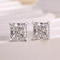 Classic Square Princess Cut Stud Earrings