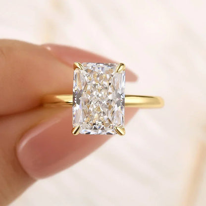 Radiant Cut Simulated Diamond Engagement Ring