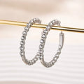 Sparkle Round Cut Hoop Earrings