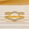 Vintage Round Cut Wedding Band Ring Enhancer