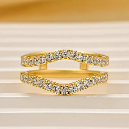 Vintage Round Cut Wedding Band Ring Enhancer