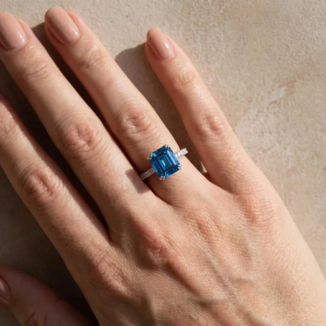 Honorable Asscher Cut Engagement Ring
