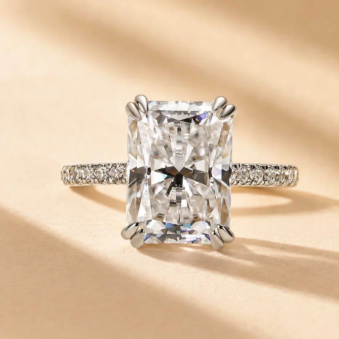 Radiant Cut Travel Ring for Women