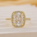 Luxurious Halo Cushion Cut Engagement Ring