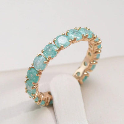 Ring with Round Stone Made of Gold