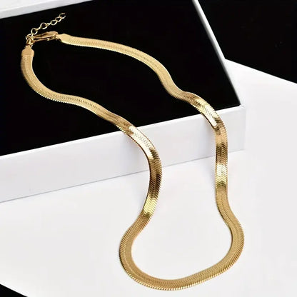 Stainless Steel 5Mm Blade Cuban Chain Necklace