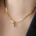 Elegant Rhinestone Pendant Necklace