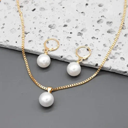 Golden Pearl Jewellery Set