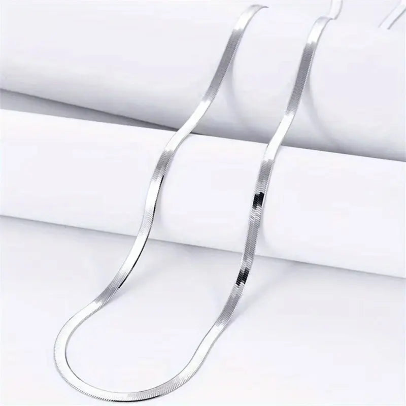 Stainless Steel 5Mm Blade Cuban Chain Necklace
