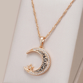 Elegant and Brilliant Moon Necklace
