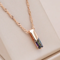 Elegant Necklace with Multicolored Crystal