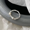 Baroque Pearl Ring in Vintage Silver