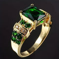 Gold Emerald Multi-Stone Ring