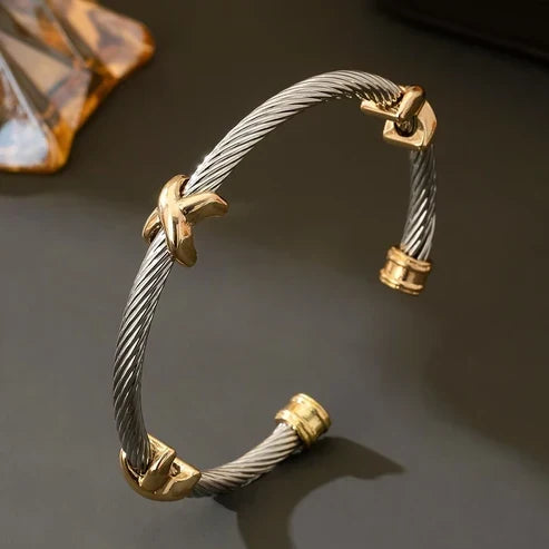 Braided Silver & Gold Bracelet