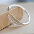 Ring in the Shape of a Silver Leaf