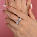 Emerald Cut Eternity Wedding Band