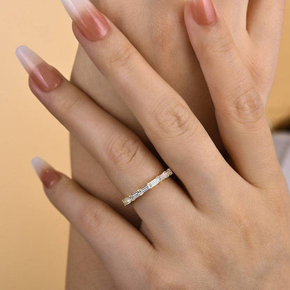 Emerald Cut Stackable Ring for Women