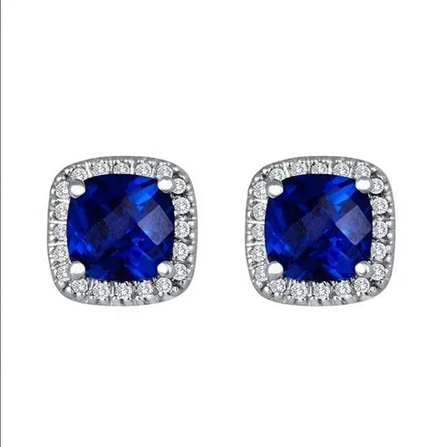 Saphir Square Stud Earrings